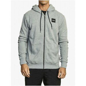 RVCA SWIFT HEATHER GREY pánská mikiny na zip - šedá