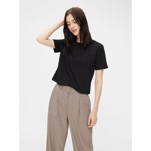 Černý basic crop top Pieces Rina