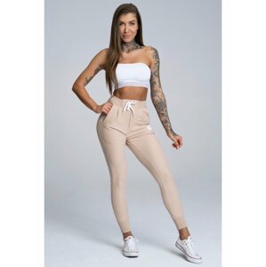 Tepláky Gym Glamour Boyfriend Beige