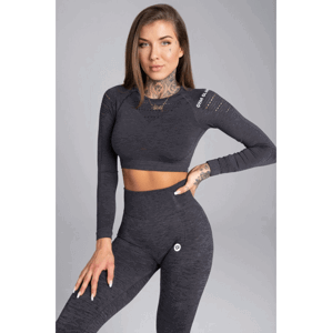 Crop-Top Gym Glamour Grey Melange