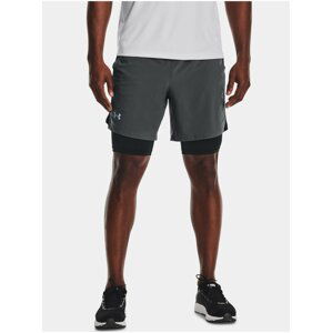 Kraťasy Under Armour UA Launch SW 7'' 2N1 Short-GRY