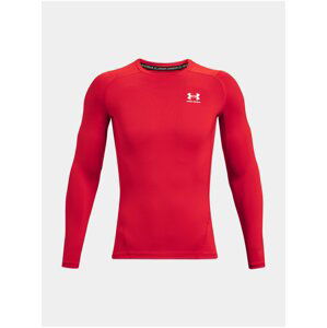 Tričko Under Armour UA HG Armour Comp LS - červená