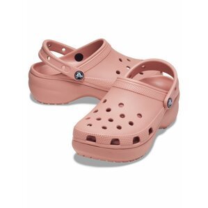 Starorůžové dámské pantofle Crocs Classic Platform Clog