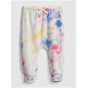 Barevné holčičí baby tepláky GAP Logo tie-dye pull-on pants