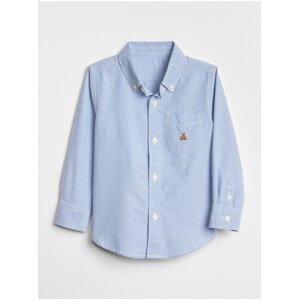 Modrá klučičí dětská košile oxford button-down