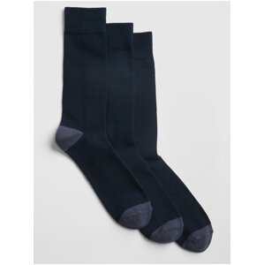 Modré pánské ponožky crew socks, 3 páry