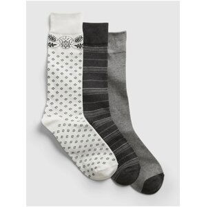 Barevné pánské ponožky crew socks, 3 páry
