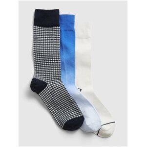 Sada tří pánských ponožek v modré, černé a bílé barvě GAP