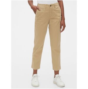 Béžové dámské kalhoty straight khakis