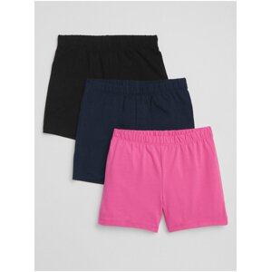 Barevné holčičí dětské kraťasy cartwheel shorts in stretch jersey, 3ks