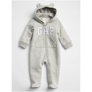 Šedý holčičí baby overal GAP Logo v-u bear