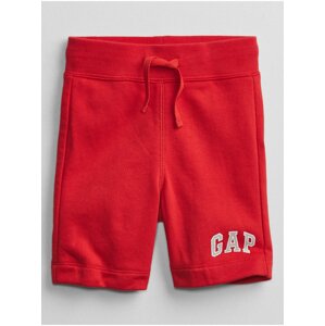 Červené klučičí dětské kraťasy GAP Logo v short