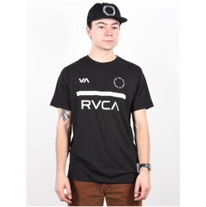 RVCA MID BAR black pánské triko s krátkým rukávem - černá