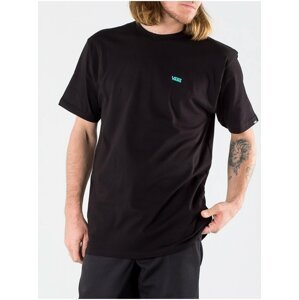Vans LEFT CHEST LOGO Black/Waterfall pánské triko s krátkým rukávem - černá