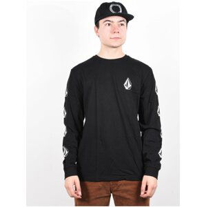 Volcom Deadly Stone Rlx black pánské triko s dlouhým rukávem - černá