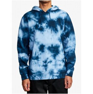 RVCA TONALLY TIE DYE BLUE TIE DYE mikiny přes hlavu pánská - modrá