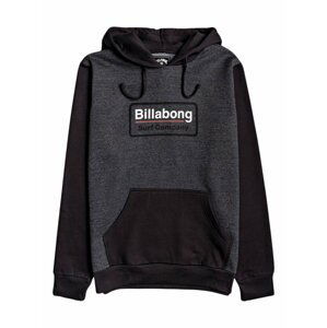 Billabong WALLED BLACK HEATHER mikiny přes hlavu pánská - černá