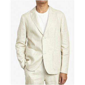 RVCA LOMAX BLAZER SILVER BLEACH podzimní bunda pro muže - béžová