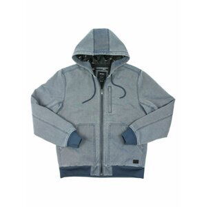 RVCA HOODED CANVAS BOMBER MOODY BLUE podzimní bunda pro muže - modrá