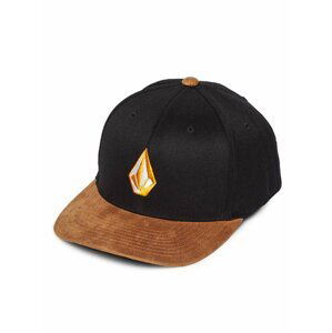 Volcom Full Stone Hthr Xfit INCA GOLD kšiltovka s rovným kšiltem - černá