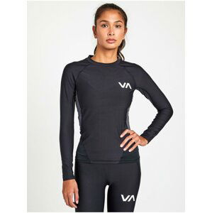 RVCA COMPRESSION black dámské triko s dlouhým rukávem - černá