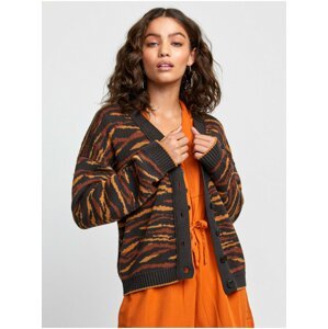 RVCA ADRIENNE CARDIGAN black dámský svetr - oranžová