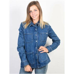 RVCA TRUE COLLAR indigo podzimní bunda pro ženy - modrá