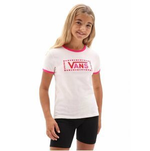 Vans LOLA VANS COOL PINK/FCHSIAPRPL dětské triko s krátkým rukávem - bílá