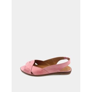 Růžové dámské kožené sandálky WILD