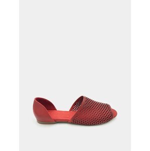 Červené dámské kožené sandálky WILD