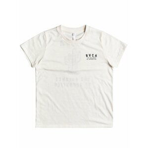 RVCA OUTPOST Vintage White dámské triko s krátkým rukávem - bílá