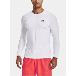 Tričko Under Armour UA HG Armour Fitted LS  - bílá