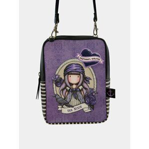 Fialová vzorovaná crossbody kabelka Santoro