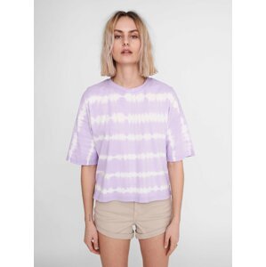 Světle fialové vzorované volné tričko Noisy May Buster
