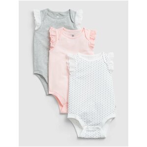 Barevné holčičí baby body GAP organic mix and match, 3ks