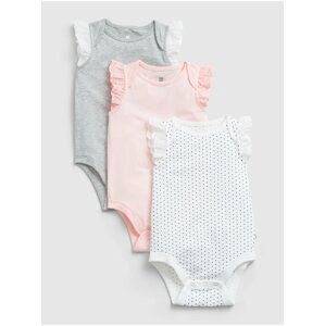 Barevné holčičí baby body GAP organic mix and match, 3ks