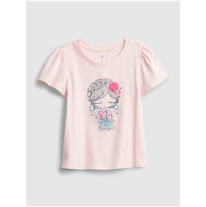 Růžové holčičí dětské tričko GAP bea est gr
