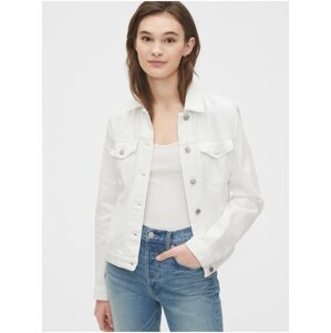 Bílá dámská džínová bunda GAP icon denim jacket