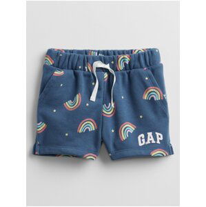 Modré holčičí kraťasy GAP Logo v-nvlty short