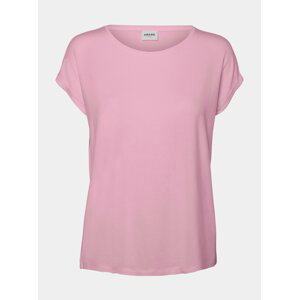 Růžové volné basic tričko VERO MODA Ava