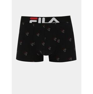 Černé vzorované boxerky FILA