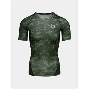 Tričko Under Armour UA HG Armour Camo Comp SS - Zelená