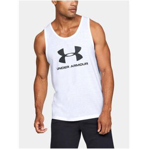 Tílko Under Armour UA SPORTSTYLE LOGO TANK - Bílá