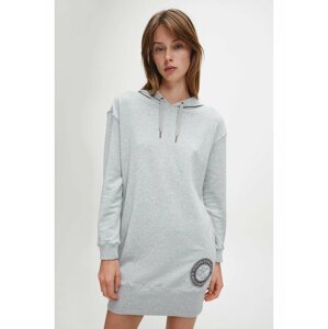 Calvin Klein šedé mikinové šaty Hoodie Dress