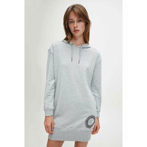 Calvin Klein šedé mikinové šaty Hoodie Dress