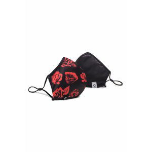 Desigual černá oboustranná rouška Mask Roses