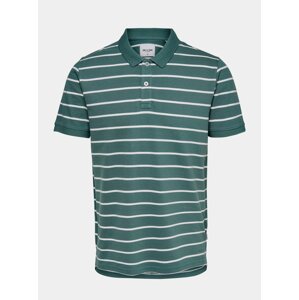 Zelené pruhované polo tričko ONLY & SONS Cooper