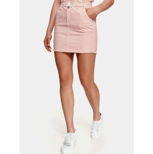 Růžová džínová pouzdrová mini sukně TOP SECRET