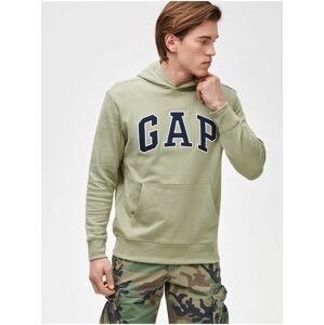 Zelená pánská mikina GAP Logo arch hoodie