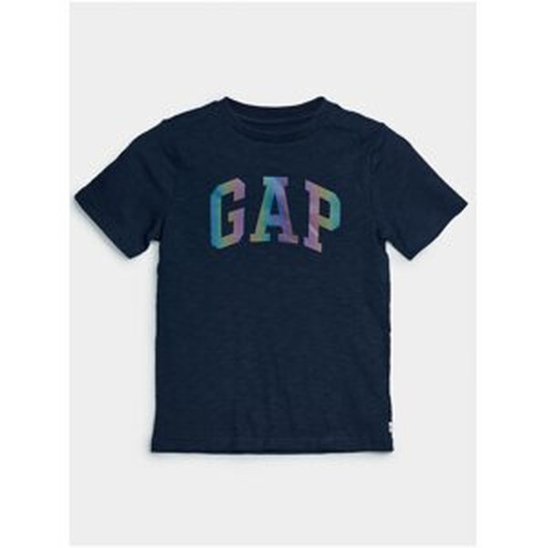 Modré klučičí dětské tričko GAP Logo arch int t-shirt